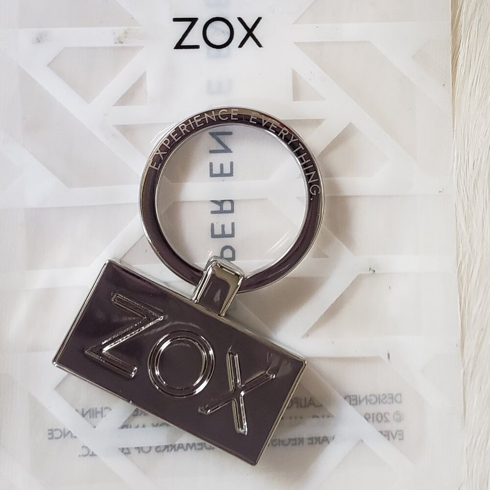 NWT ZOX Silver Tone Key Chain